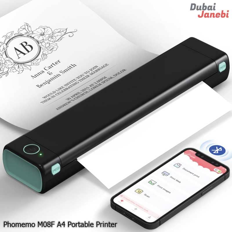 پرینتر قابل حمل Phomemo M08F A4 | چاپگر حرارتی بدون جوهر
